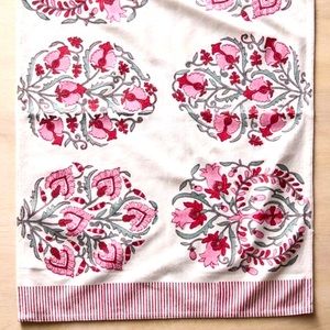 Rosy Floral Hearts Tea Towel